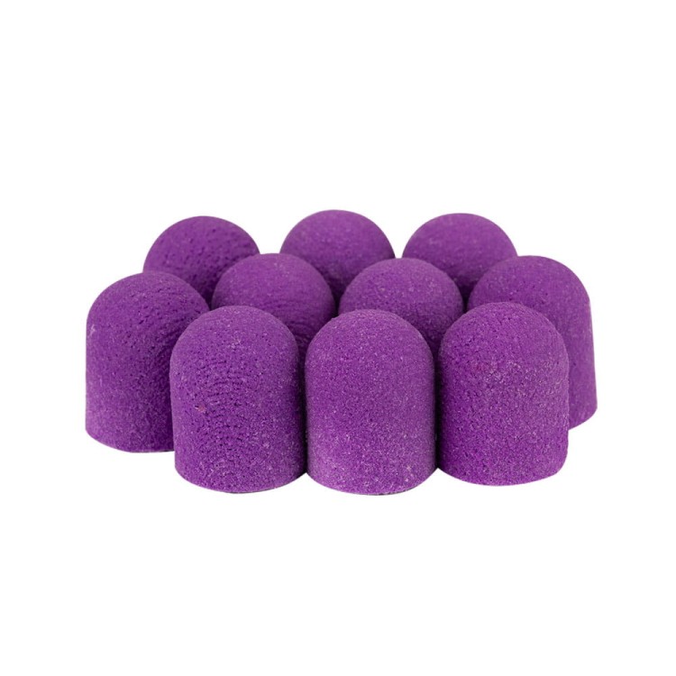Kapturki ścierne do pedicure FABRIC PODO AlleMed Purple Fioletowy 13 mm gradacja 240 10 szt (1).jpg