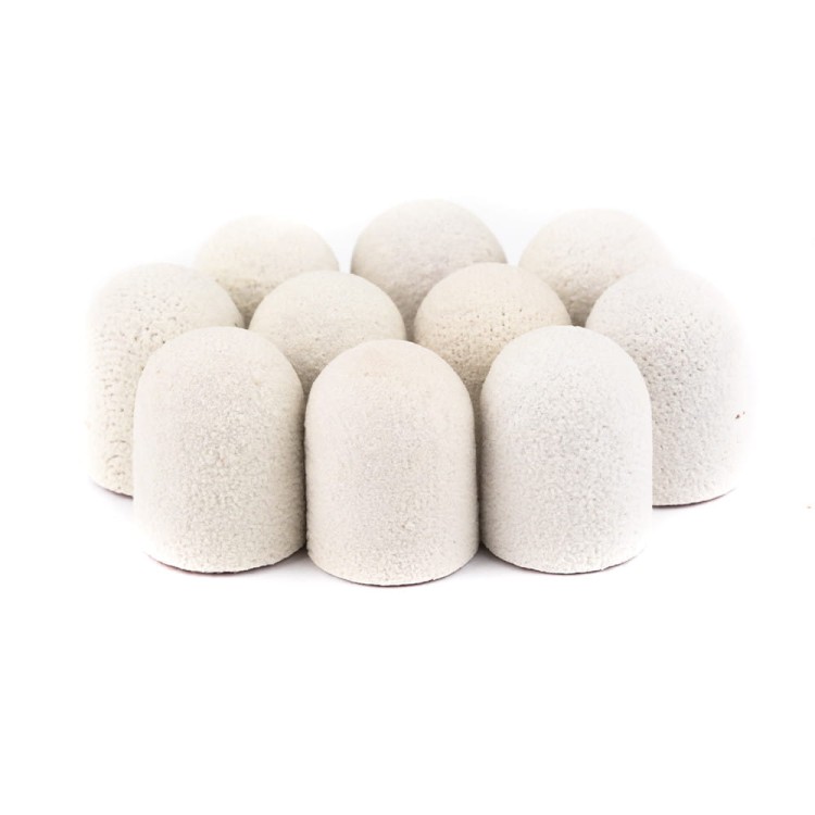 Kapturki do pedicure 13 mm gradacja 240 10 szt Fabric Podo AlleMed Biały White (2).jpg