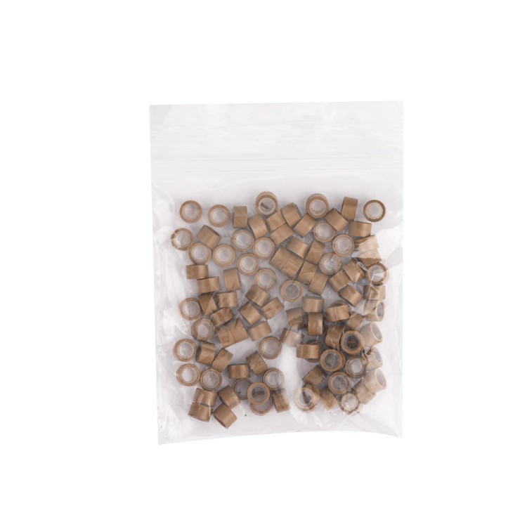 Mikroringi z silikonem do przedłużania włosów 5 mm kolor Nr 7 woreczek 100 szt (2).jpg