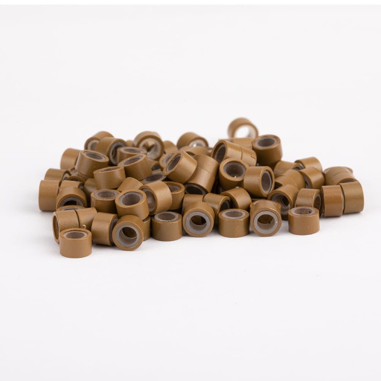 Mikroringi z silikonem do przedłużania włosów 5 mm kolor Nr 7 woreczek 100 szt (1).jpg