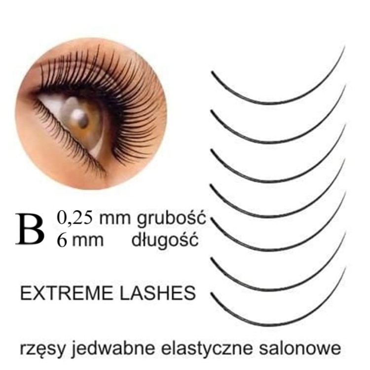 Rzęsy jedwabne salonowe Extreme lashes B 0,25 6 mm.jpg