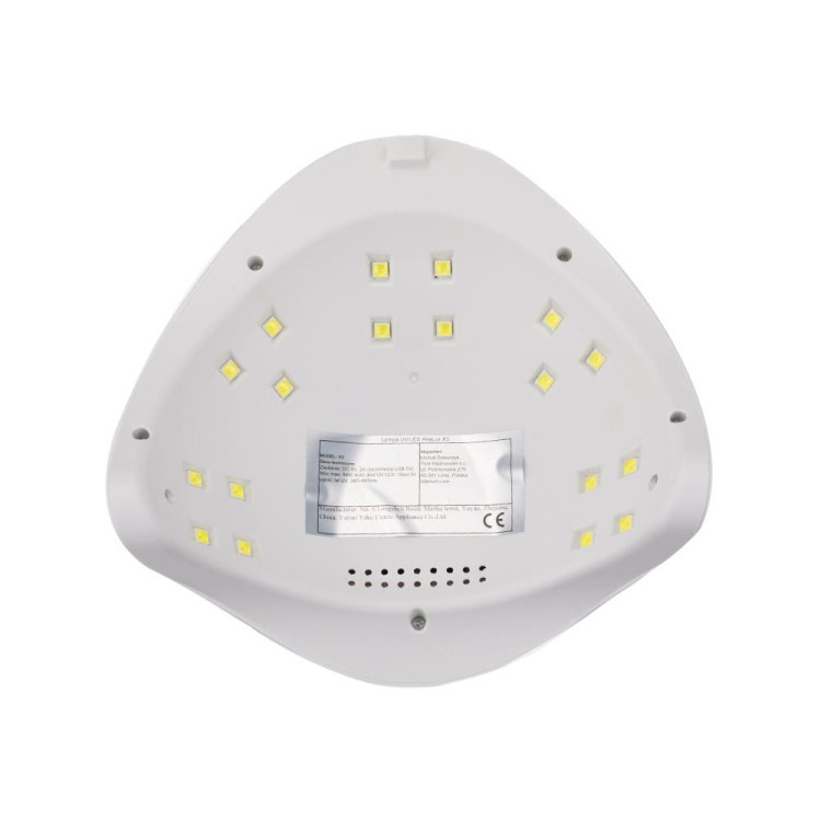 Lampa do paznokci UVLED 54W do lakierów hybrydowych AlleLux X3 z zasilaczem i kablem USB Biała (3).jpg