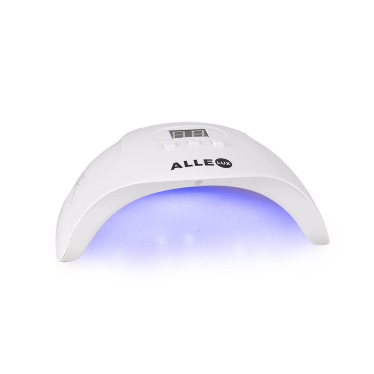 Lampa do paznokci UVLED 54W do lakierów hybrydowych AlleLux X3 z zasilaczem i kablem USB Biała (4).jpg