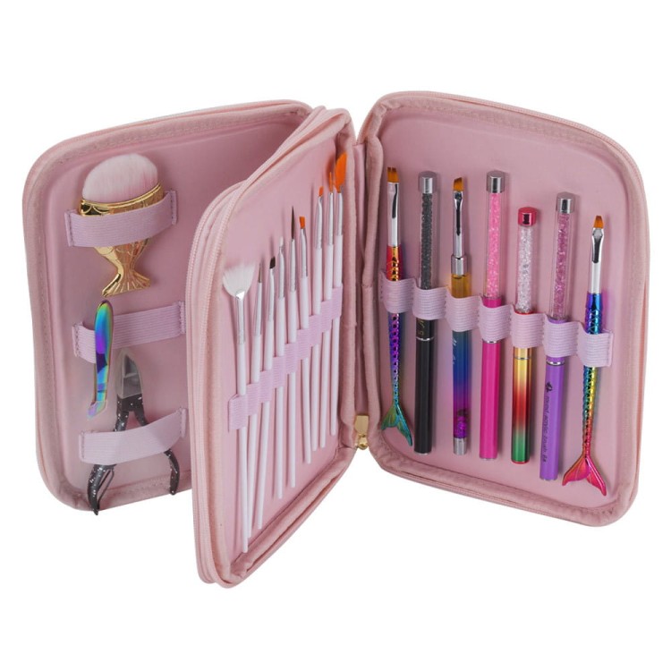 Piórnik etui przybornik na pędzle Sova by Aleksandra Sowa-Falarz różowy (4).jpg