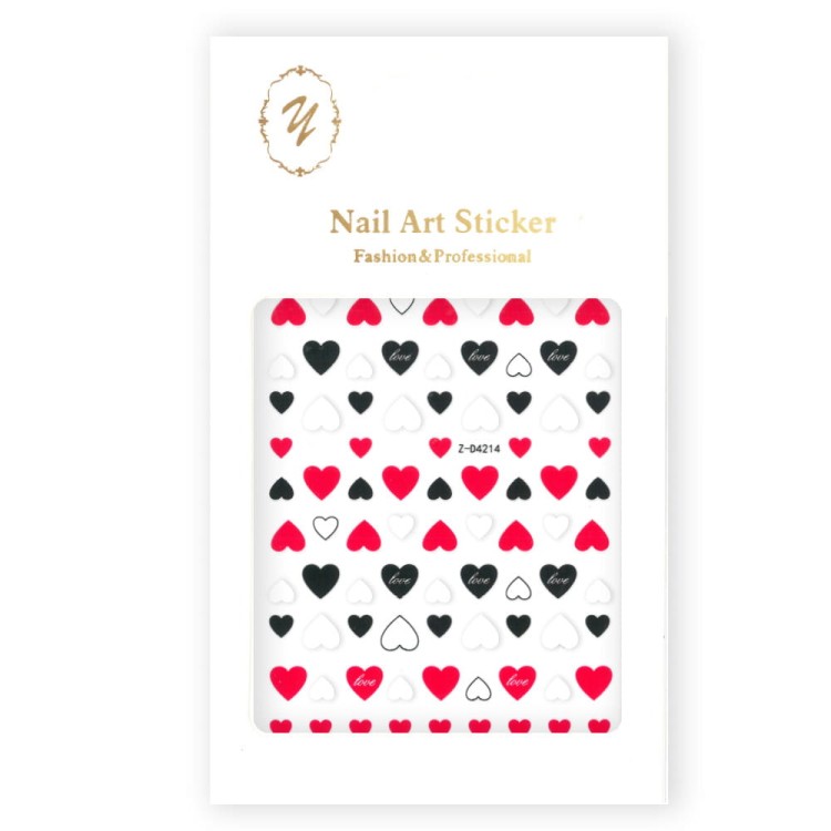 Naklejki do paznokci cienkie samoprzylepne Nail Art Sticker red Nr Z-D4214 (2).jpg