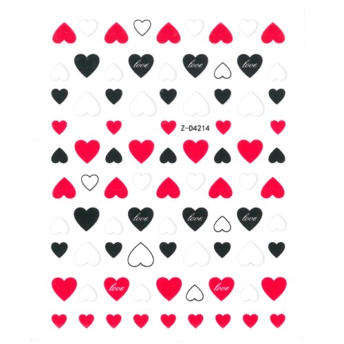 Naklejki do paznokci cienkie samoprzylepne Nail Art Sticker red Nr Z-D4214 (1).jpg