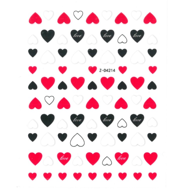 Naklejki do paznokci cienkie samoprzylepne Nail Art Sticker red Nr Z-D4214 (1).jpg