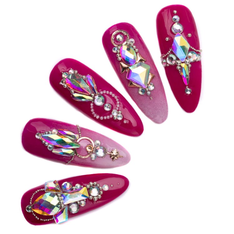 Kryształki diamenty cyrkonie AB opalizujące do zdobień biżuteria 3D 20 szt.jpg