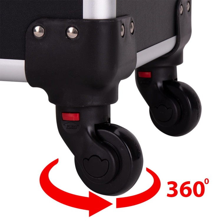 Kuferek kosmetyczny XXXL 4w1 walizka kosmetyczna na kółkach obrotowych 360 - Czarny gładki ze srebrnymi okuciami (1).jpg