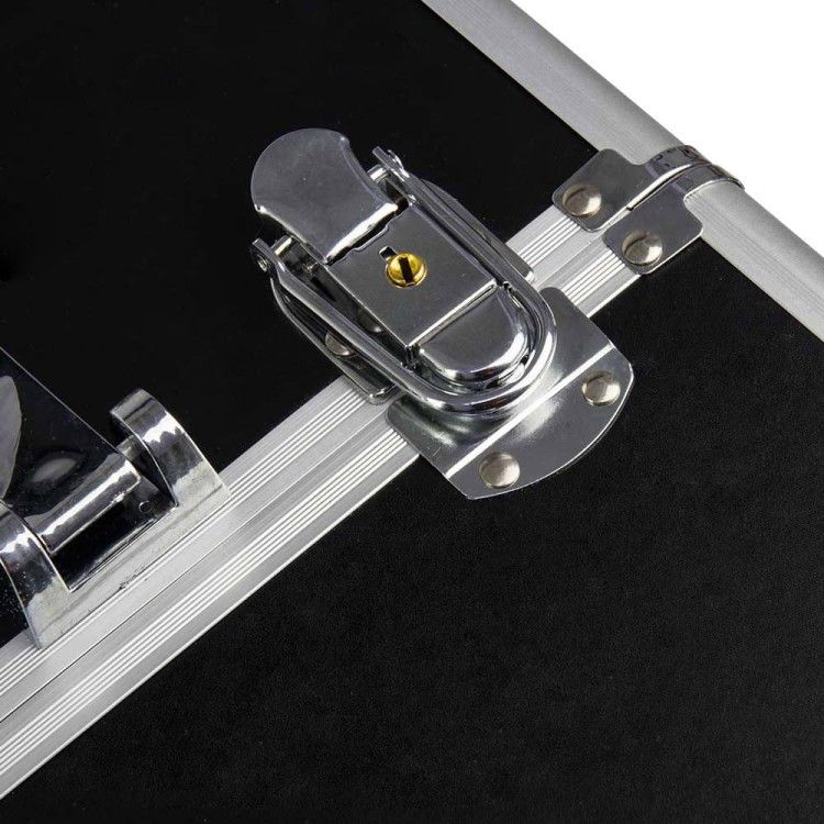 Kuferek kosmetyczny XXL dwuczęściowy na lampę i frezarkę czarny gładki srebrne okucia ( bez kratki, bez paska ) (5).jpg