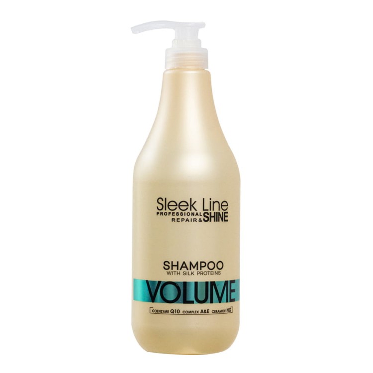 Szampon do włosów cienkich i delikatnych z jedwabiem Stapiz Volume Sleek Line 1000 ml.jpg