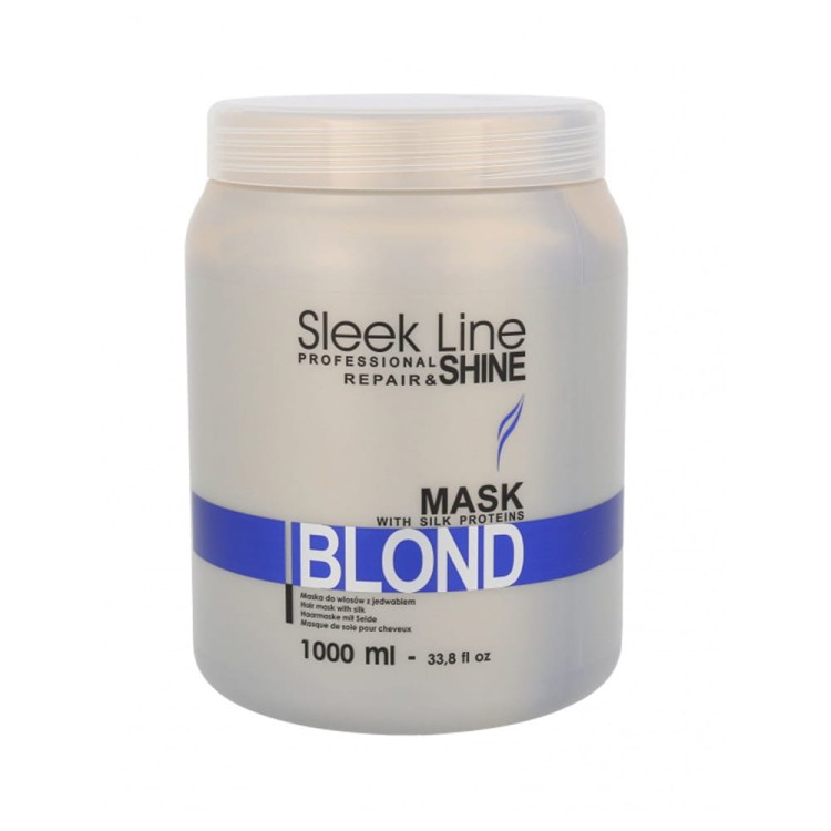 Maska do włosów Stapiz Sleek Line Blond z jedwabiem 1000 ml.jpg