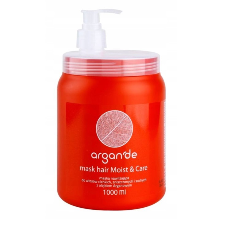 Maska nawilżająca do włosów cienkich i zniszczonych z olejkiem Arganowym Stapiz Argan De 1000 ml.jpg