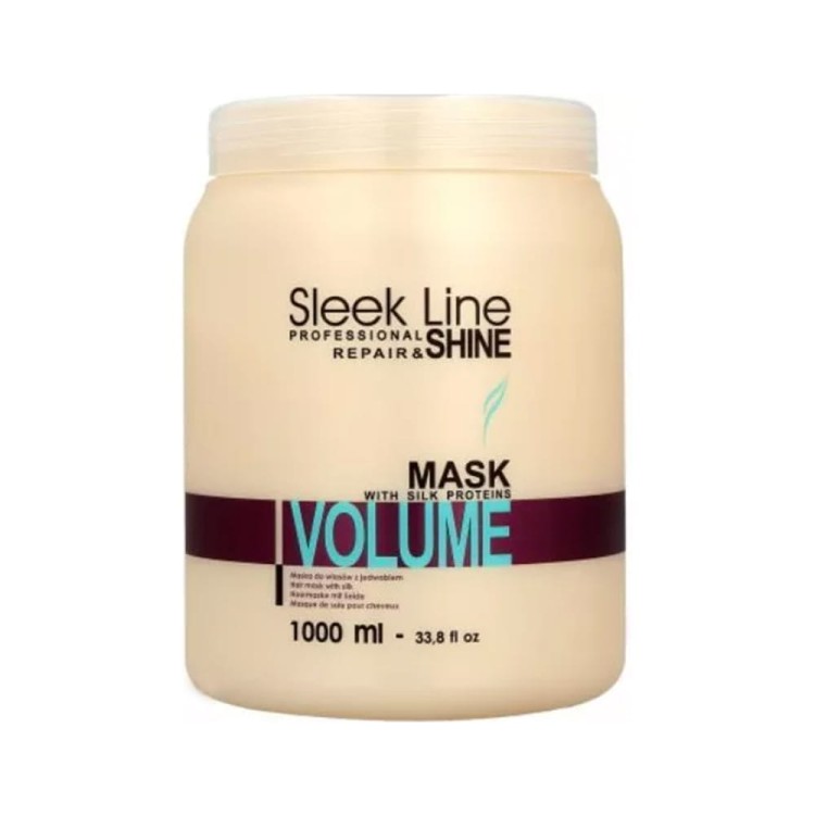Maska do włosów regenerująca z jedwabiem i wyciągiem słonecznika Stapiz Sleek Line Volume Non Stop 1000 ml.jpg