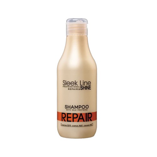Szampon do włosów zniszczonych i suchych Stapiz Sleek Line Repair z jedwabiem 300 ml.jpg