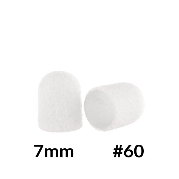 Kapturki do pedicure 7 mm gradacja 60 10 szt Fabric Podo AlleMed Biały White.jpg