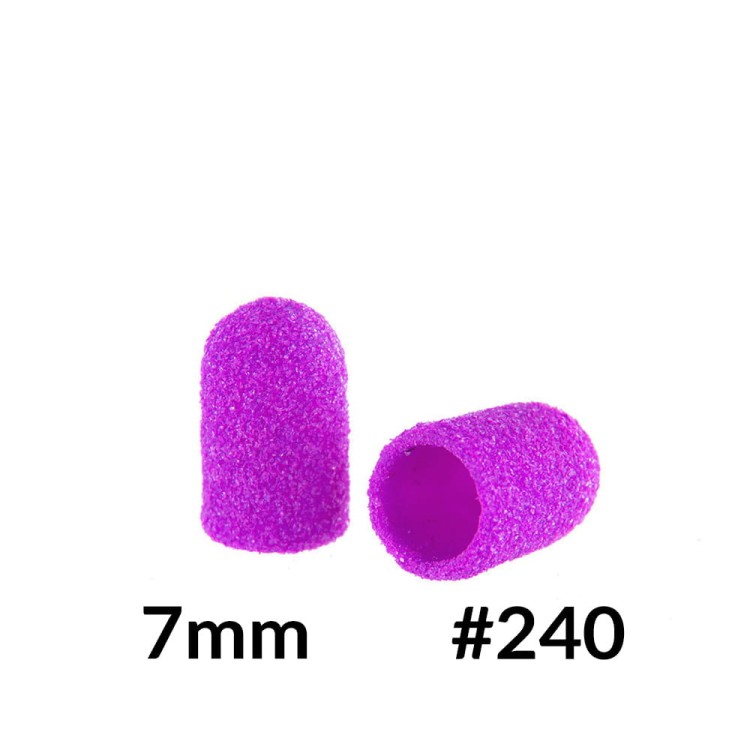 Kapturki do pedicure 7 mm gradacja 240 10 szt ABS Podo AlleMed Fioletowy Purple.jpg