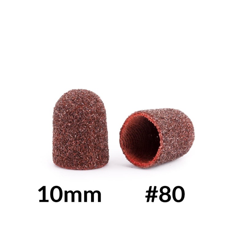 Kapturki do pedicure 10 mm gradacja 80 10 szt AlleMed Brązowy Brown.jpg