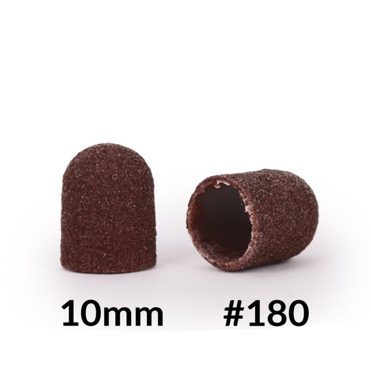 Kapturki do pedicure 10 mm gradacja 180 10 szt AlleMed Brązowy Brown.jpg