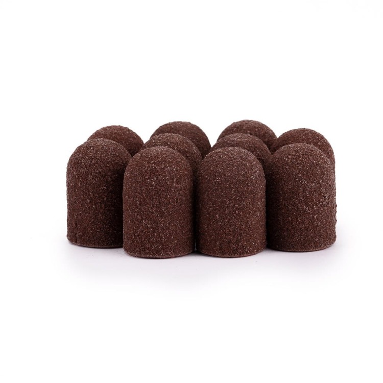 Kapturki do pedicure 13 mm gradacja 150 10 szt AlleMed Brązowy Brown (1).jpg