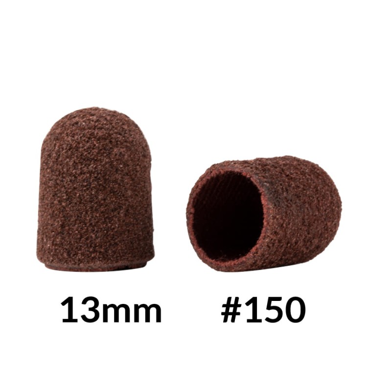 Kapturki do pedicure 13 mm gradacja 150 10 szt AlleMed Brązowy Brown (2).jpg