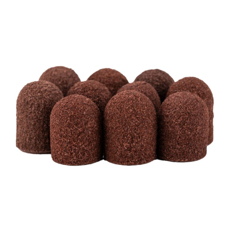 Kapturki do pedicure 10 mm gradacja 160 10 szt AlleMed Brązowy Brown 3.jpg