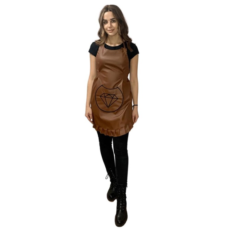 Fartuszek kosmetyczny Diamond Braun Mat (1).jpg