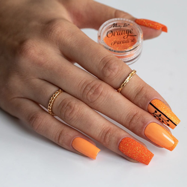Pyłek do paznokci Orange Paradise MollyLac (1).jpg