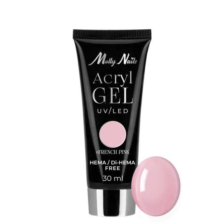 Acrylgel LEDUV Molly Nails akrylożel budujący HEMADi-HEMA free French Pink 30ml (1).jpg