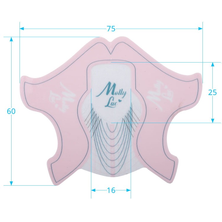 Szablony formy do paznokci flexible transparent pudrowy róż MollyLac 500 szt (6).jpg