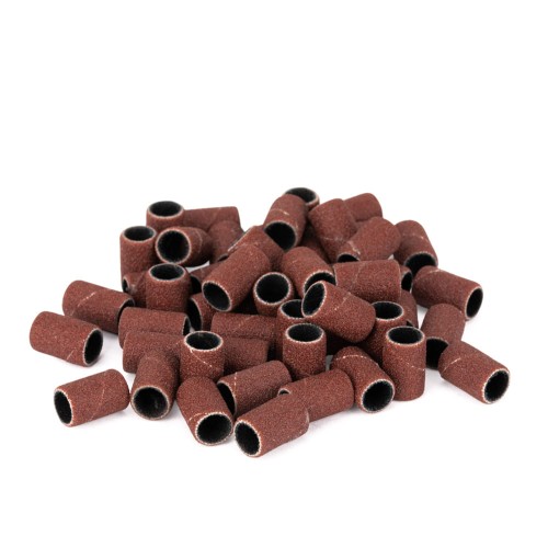 KAPTURKI DO MANICURE I PEDICURE MANDRELE NAKŁADKI ŚCIERNE CYLINDER 6MM GRADACJA 180 ALLEMED BRĄZOWE 50SZT 1.jpg