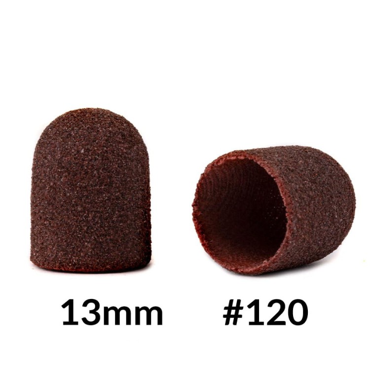 KAPTURKI ŚCIERNE DO PEDICURE Z BAWEŁNIANYM ŚRODKIEM 13MM GRADACJA 120 BRĄZOWE ALLEMED 10SZT 2.jpg
