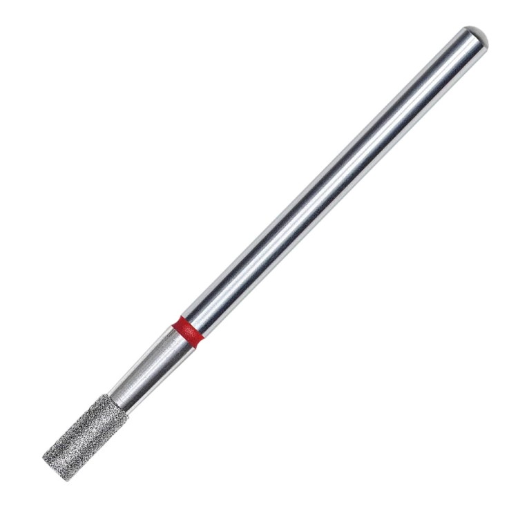 Frez diamentowy walec czerwony Staleks Expert średnica 2,5 mm część robocza 6 mm 1.jpg