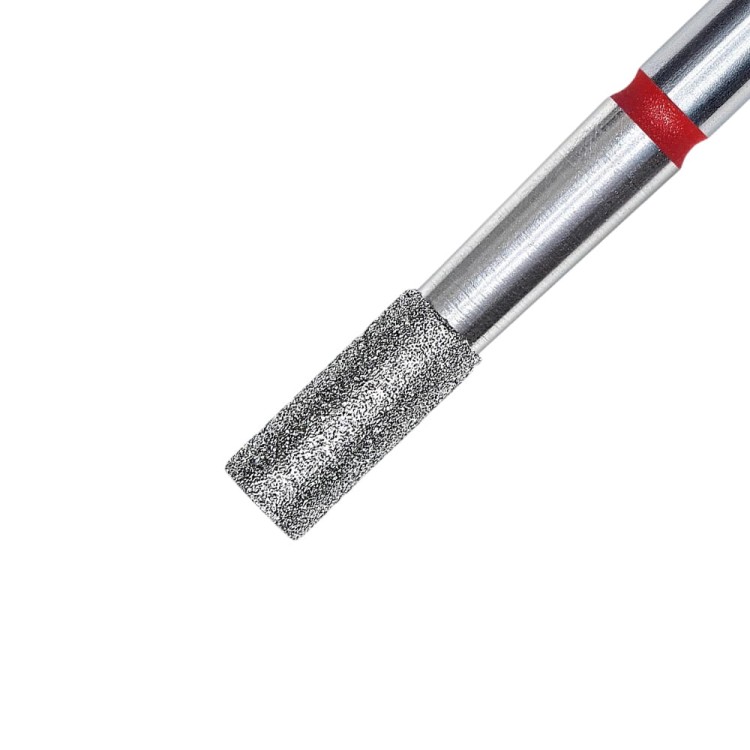 Frez diamentowy walec czerwony Staleks Expert średnica 2,5 mm część robocza 6 mm 2.jpg