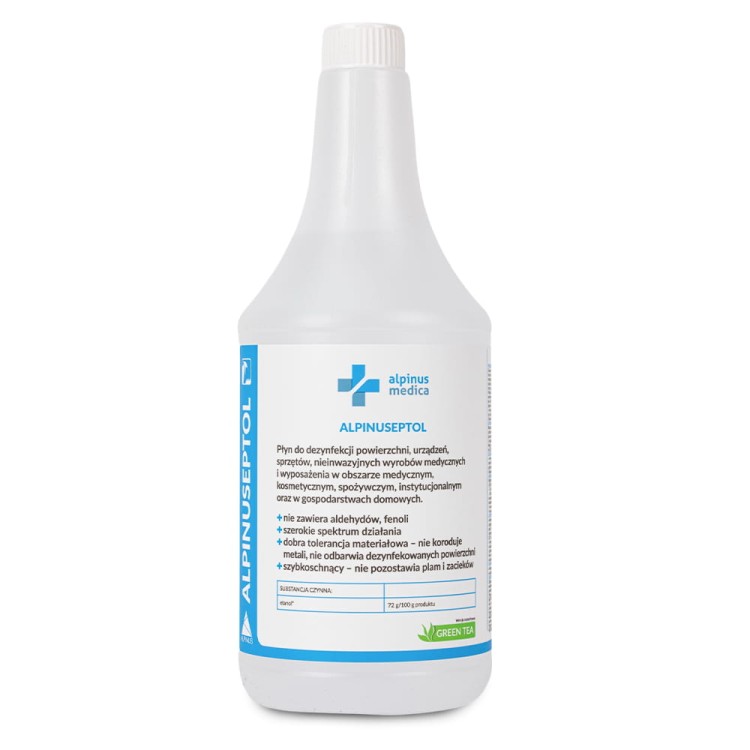 Płyn do dezynfekcji powierzchni Alpinus Medica Alpinuseptol Green Tea 1000ml 1.jpg