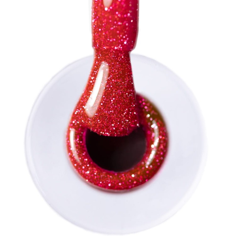 Lakier LEDUV Gel Polish Reds Flash Glitter Raspberry Allelac HEMADi-HEMA Free 6g 3.jpg