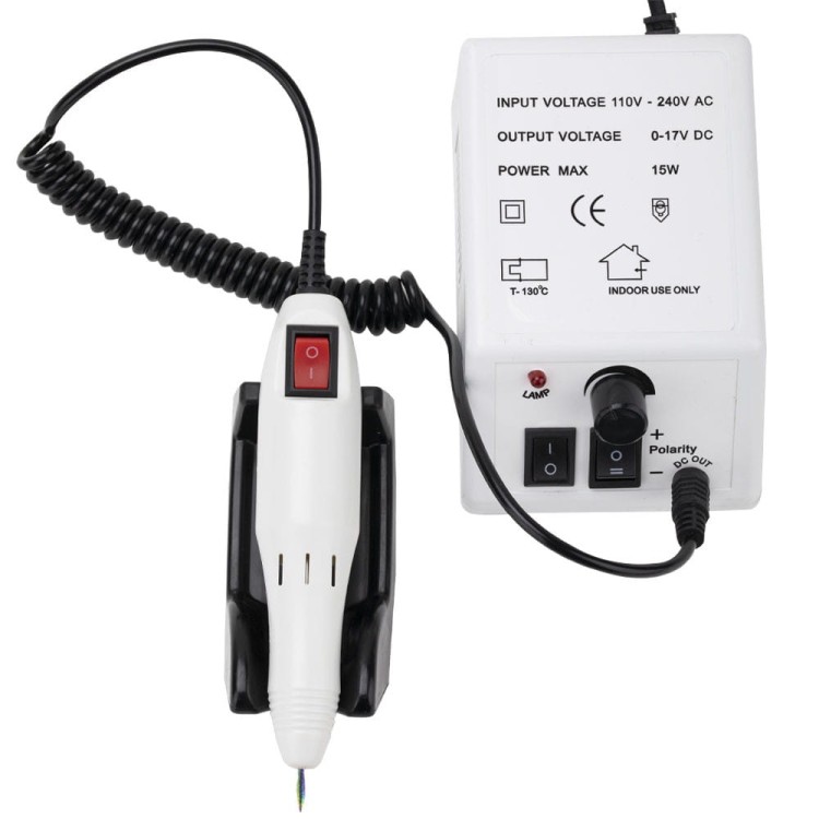 Frezarka do manicure 15W No Name z kompletem frezów biała white DM298 20 000 obrotów (4).jpg