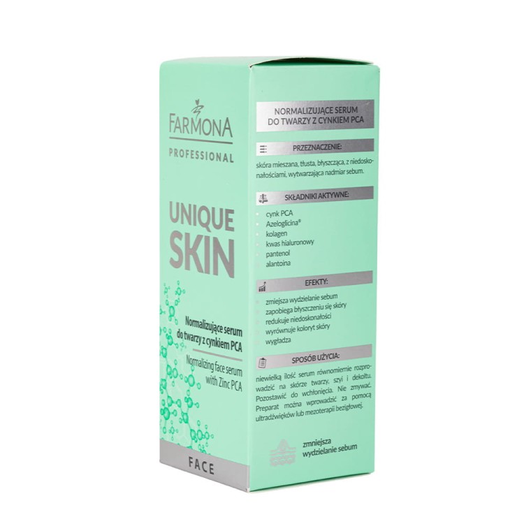 Serum do twarzy normalizujące z cynkiem PCA Farmona Unique Skin 30 ml 3.jpg