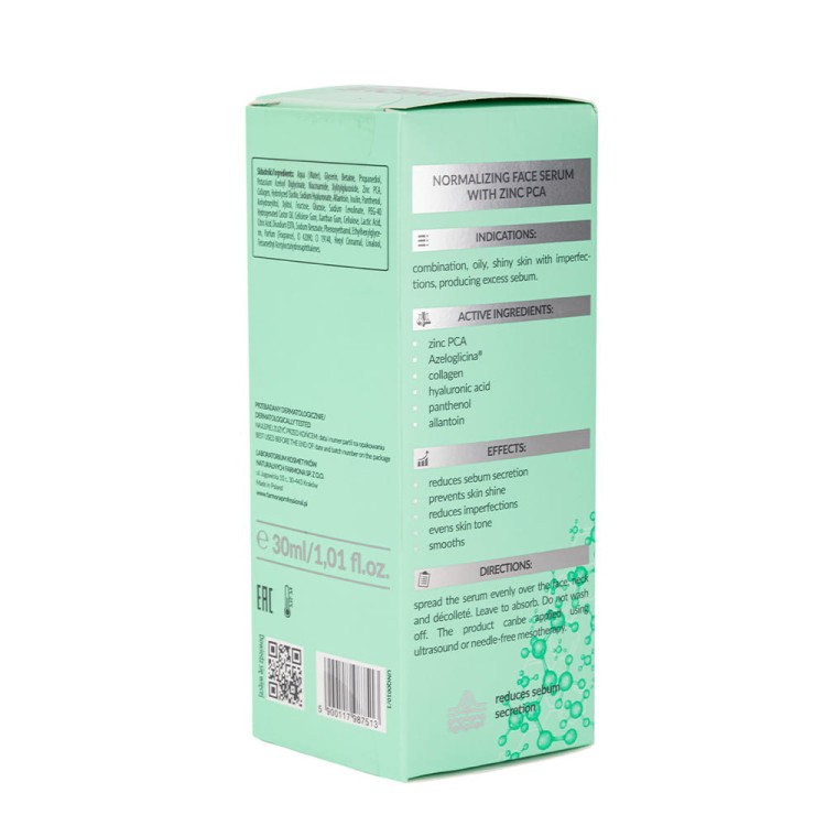 Serum do twarzy normalizujące z cynkiem PCA Farmona Unique Skin 30 ml 4.jpg