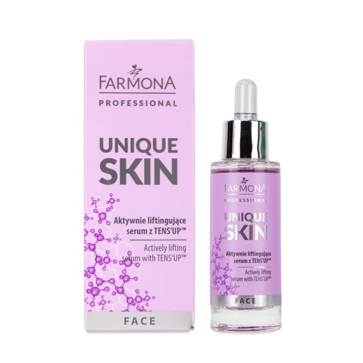 Serum do twarzy liftingujące z TENS'UP Farmona Unique Skin 30 ml 1.jpg