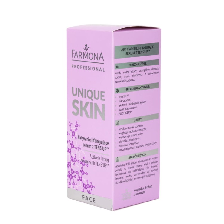 Serum do twarzy liftingujące z TENS'UP Farmona Unique Skin 30 ml 3.jpg