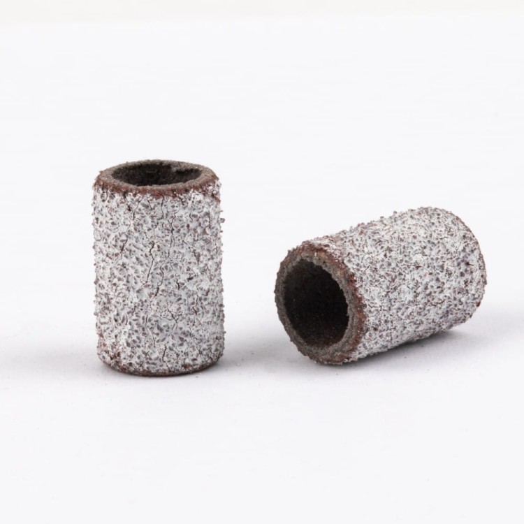 Kapturki do manicure i pedicure mandrele nakładki ścierne cylinder 6mm gradacja #80 AlleMed białe 10 szt (2).jpg