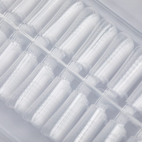 Górne formy do paznokci dualformy do żelu akrylożelu akrylu kwadrat z podziałką Molly Nails 220 szt model PH-68 2.jpg