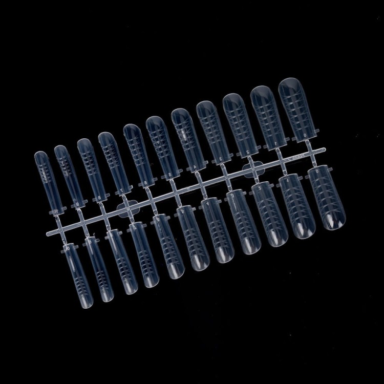 Górne formy do paznokci dualformy do żelu akrylożelu akrylu kwadrat z podziałką Molly Nails 220 szt model PH-68 5.jpg