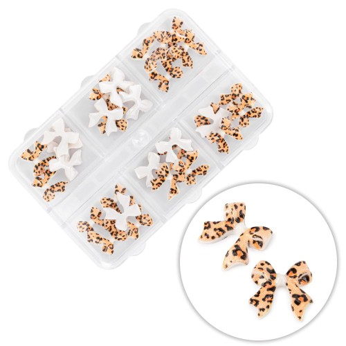 Ozdoby do paznokci Molly Nails kokardki 3D panterka 45 szt 1.jpg