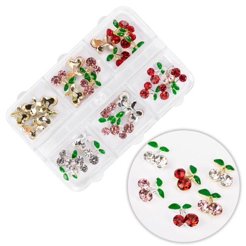 Ozdoby do paznokci kasetka z cyrkoniami wiśnie mix kolorów 30 szt 1.jpg