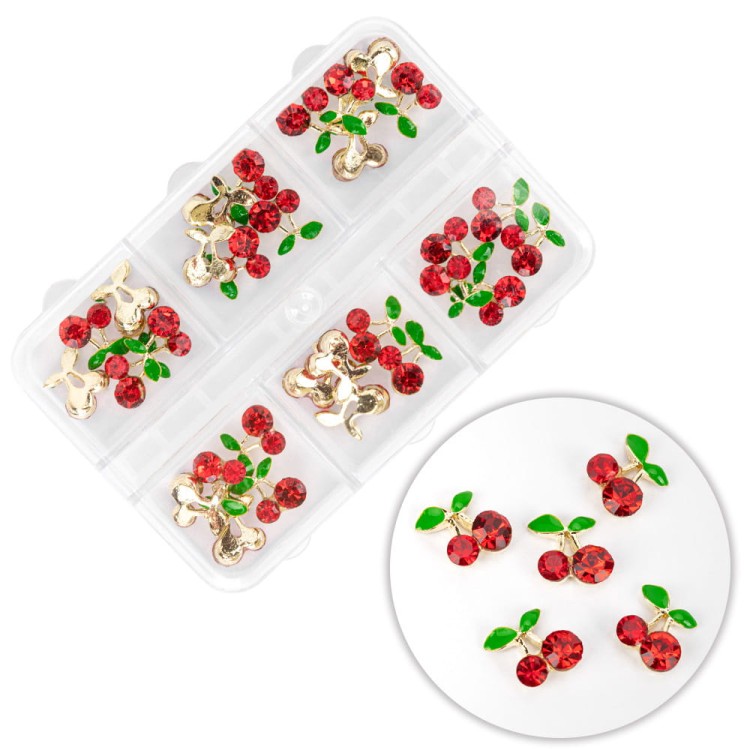 Ozdoby do paznokci kasetka z cyrkoniami wiśnie 30 szt 1.jpg