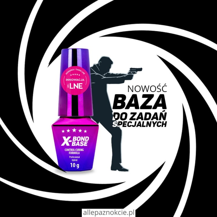 Baza wcierka baza zwiększająca przyczepność manicure pedicure X-Bond Base Molly Nails HEMADi-HEMA Free Clear 10 gram (2).jpg