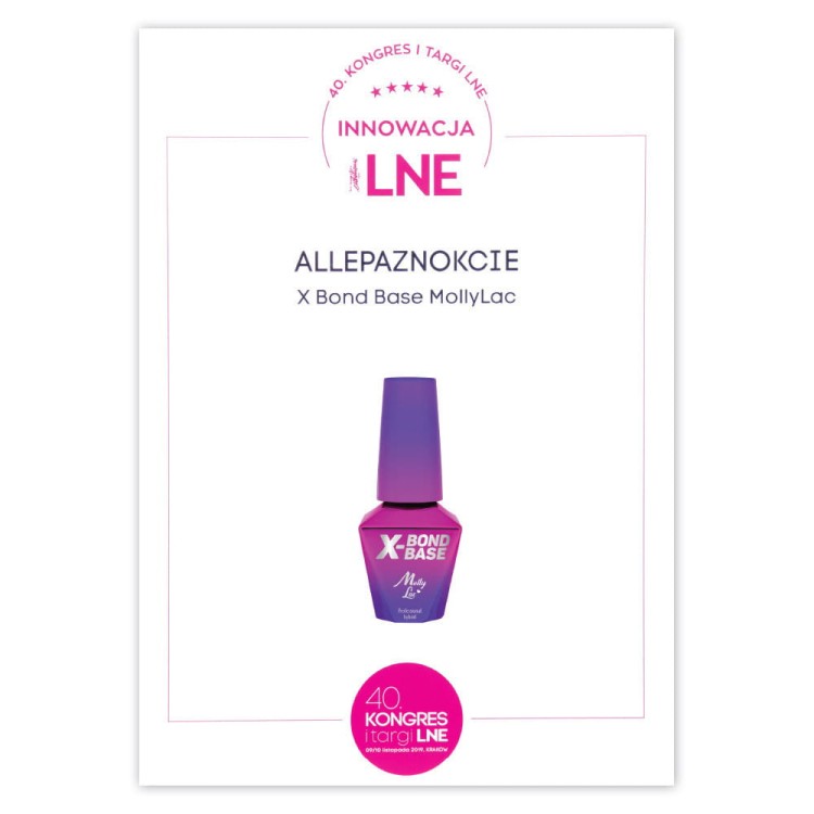 Baza wcierka baza zwiększająca przyczepność manicure pedicure X-Bond Base Molly Nails HEMADi-HEMA Free Clear 10 gram (3).jpg