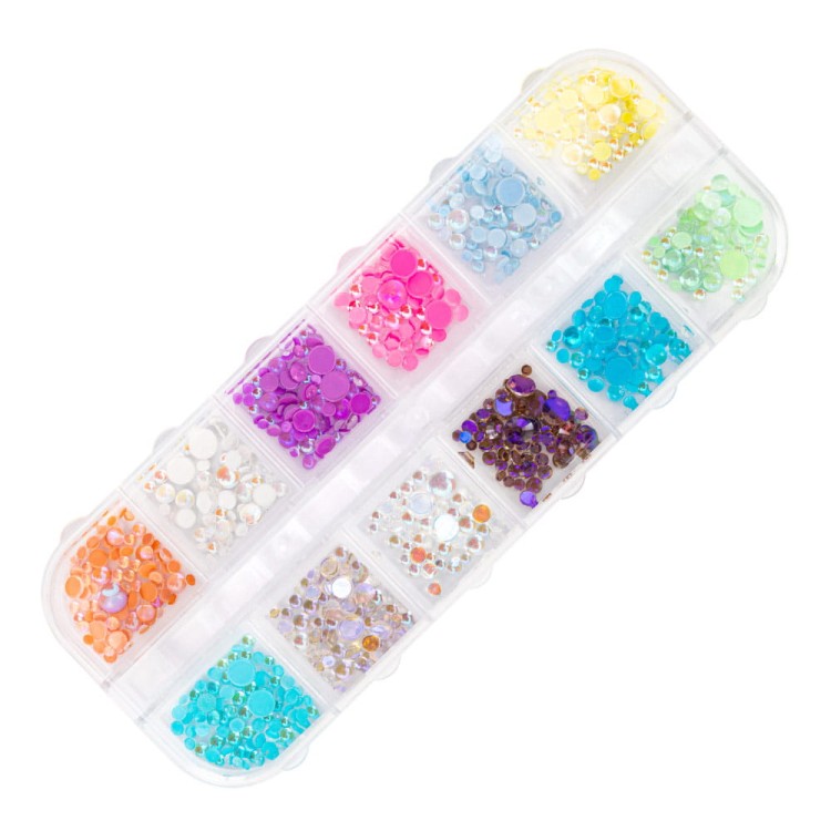 Ozdoby do paznokci Molly Nails kasetka kamyki mix kolorów 1000 szt 5.jpg